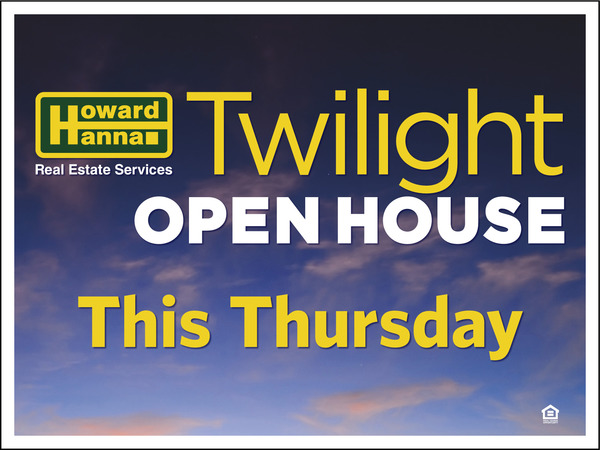 Directional Open House Thursday Sign Panel, 18h x 24w, 4mm Corrugated